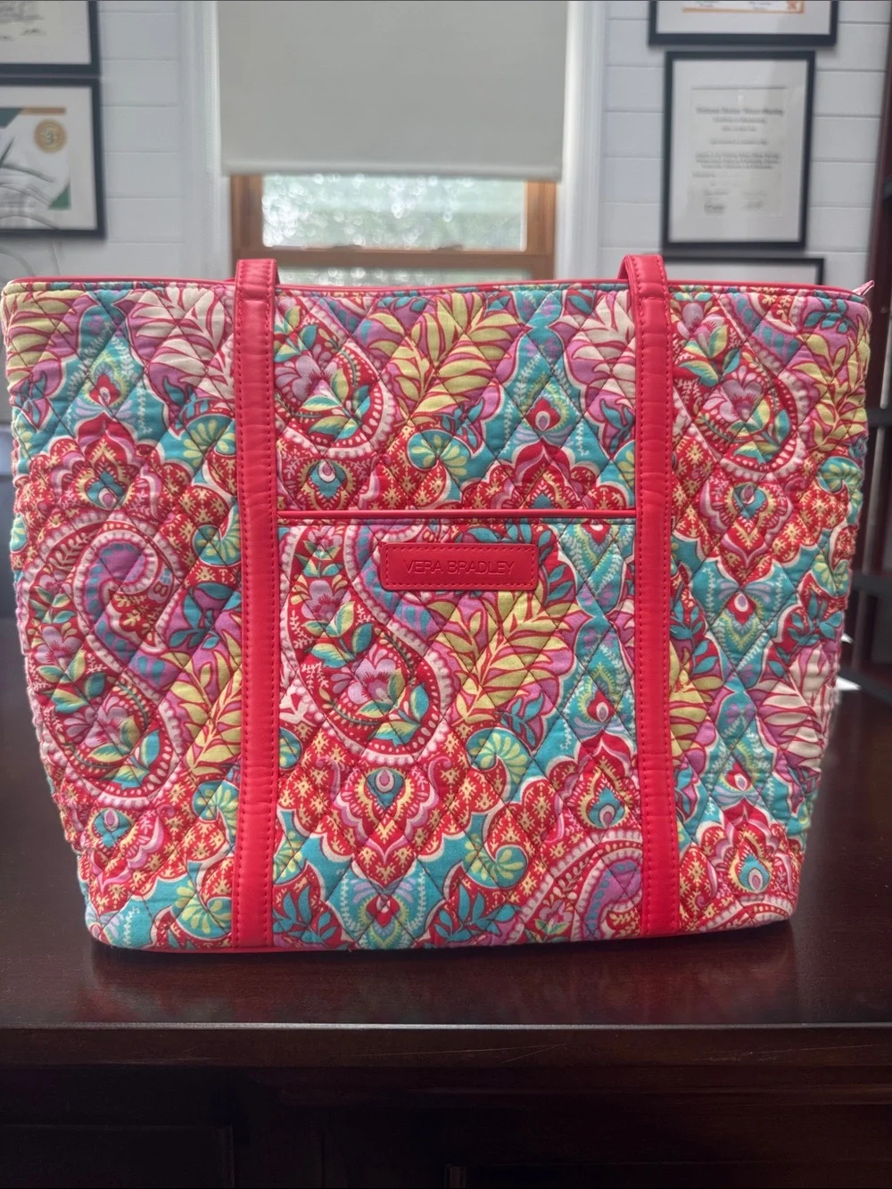 Vera Bradley Retired Paisley in Paradise Villager Tote Bag Purse